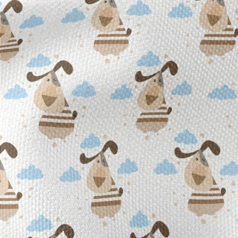 Cartoon Dog In The Sky Waterproof Canvas