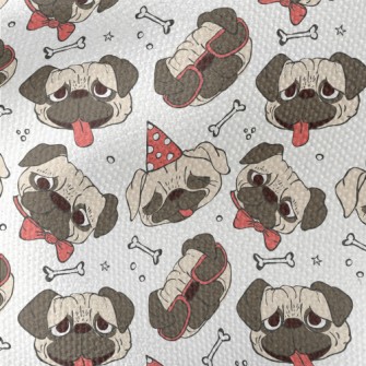 Hand Drawn Trendy Pug Waterproof Canvas