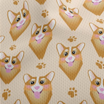Heart Nose Corgi Athletic Mesh Flat Back