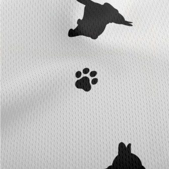 Cute French Bulldog Silhouette Athletic Mesh Flat Back
