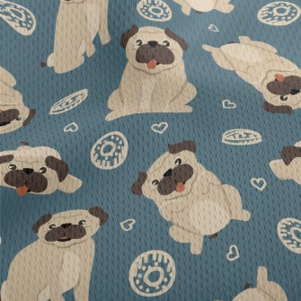 Funny Pug Athletic Mesh Flat Back