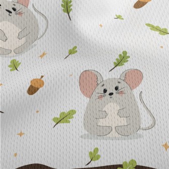 Wild Mice And Acorns Athletic Mesh Flat Back