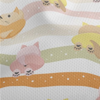 Colored Cat Butt Athletic Mesh Flat Back