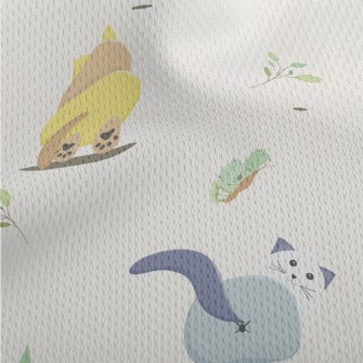 Cat And Butterfly Athletic Mesh Flat Back