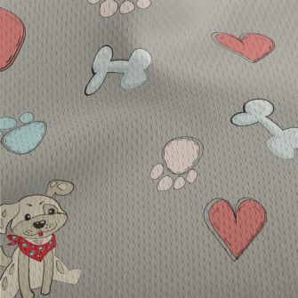 Puppy And Toys Athletic Mesh Flat Back