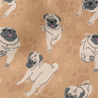 Pug In Different Actions Terry