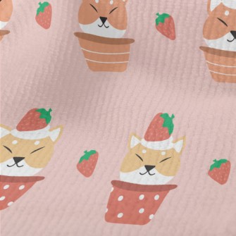 Strawberry Shiba Inu Cupcake Terry