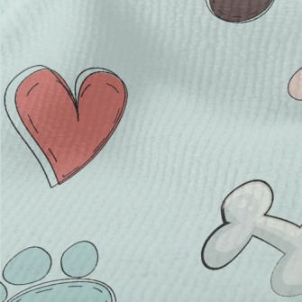 Colorful Paw Prints And Dog To Terry