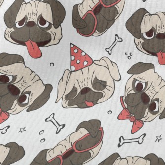 Hand Drawn Trendy Pug Terry