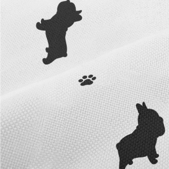 Cute French Bulldog Silhouette Performance Linen