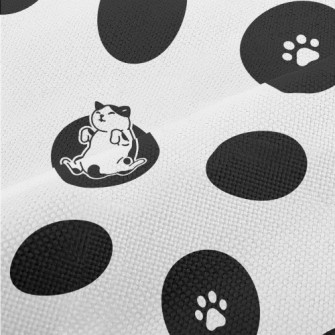 Sleeping Cat With Dots Performance Linen
