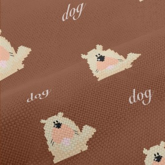 Pixel Cartoon Dog Performance Linen