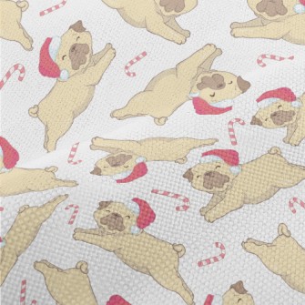 Cute Puppy In Santa Hat Performance Linen