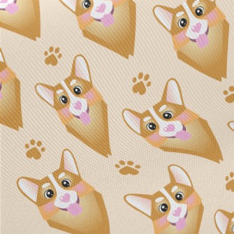 Heart Nose Corgi Twill