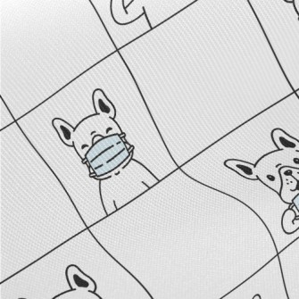 French Bulldog Wearing Mask To Twill