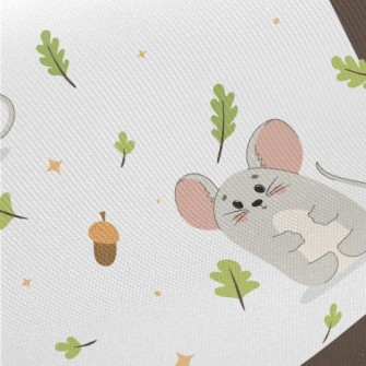 Wild Mice And Acorns Twill