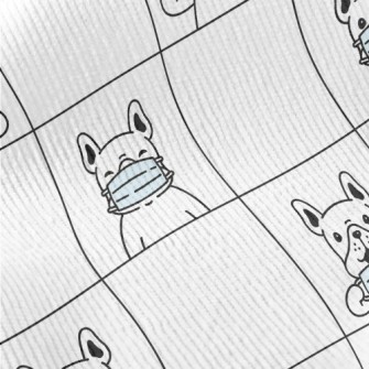 French Bulldog Wearing Mask To Standard Corduroy