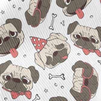 Hand Drawn Trendy Pug Standard Corduroy