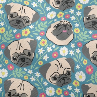 Beautiful Flowers And Pug Dobby