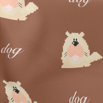 Pixel Cartoon Dog Stretch Ponte