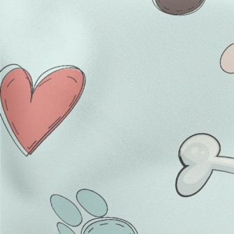 Colorful Paw Prints And Dog To Stretch Ponte