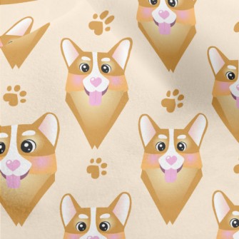 Heart Nose Corgi Micro Fleece