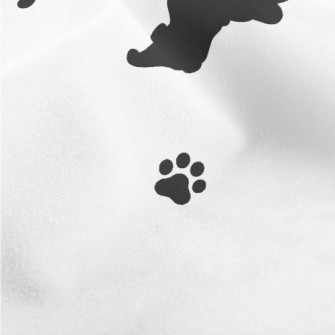 Cute French Bulldog Silhouette Micro Fleece