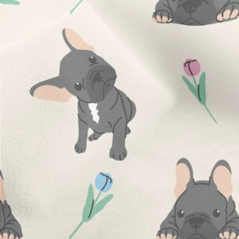 Black Pet French Bulldog Micro Fleece