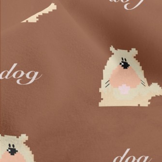 Pixel Cartoon Dog Micro Fleece