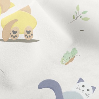 Cat And Butterfly Micro Fleece