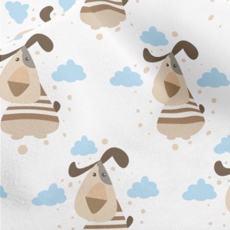 Cartoon Dog In The Sky Micro Fleece