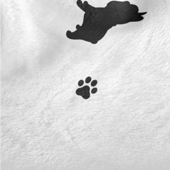 Cute French Bulldog Silhouette Minky