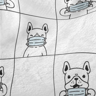 French Bulldog Wearing Mask To Minky