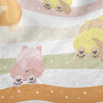 Colored Cat Butt Minky