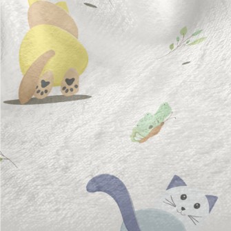 Cat And Butterfly Minky