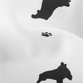 Cute French Bulldog Silhouette Lightweight Performance Linen