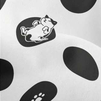 Sleeping Cat With Dots Lightweight Performance Linen