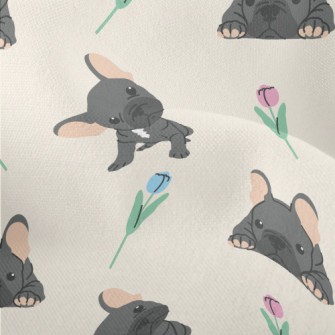 Black Pet French Bulldog Lightweight Performance Linen