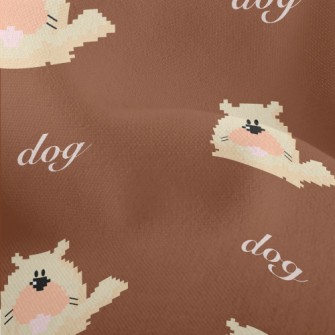 Pixel Cartoon Dog Lightweight Performance Linen