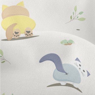 Cat And Butterfly Lightweight Performance Linen