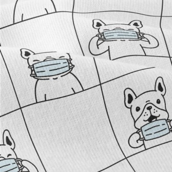 French Bulldog Wearing Mask To Modern Jersey