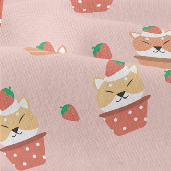 Strawberry Shiba Inu Cupcake Modern Jersey