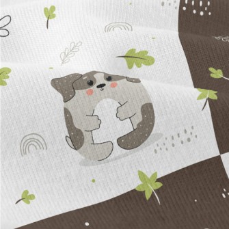 Cute Puppy And Fallen Leaves Modern Jersey