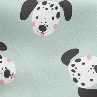 Cartoon Cute Dalmatian Jersey Backed Fleece