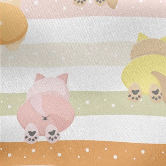 Colored Cat Butt Jersey Backed Fleece