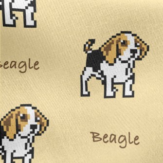 Pixel Beagle Jersey Backed Fleece