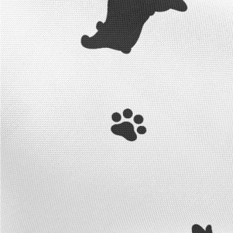 Cute French Bulldog Silhouette Pongee