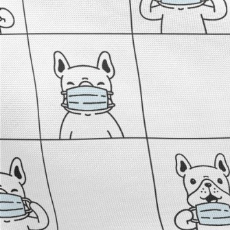 French Bulldog Wearing Mask To Pongee