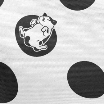 Sleeping Cat With Dots Pongee