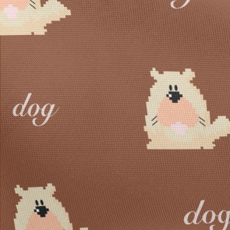 Pixel Cartoon Dog Pongee